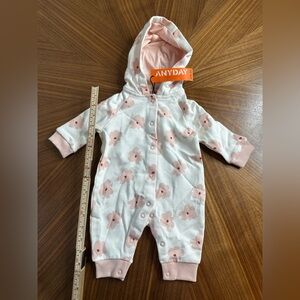 Kids Floral One Piece - Pink and White- From England. Soft Cotton